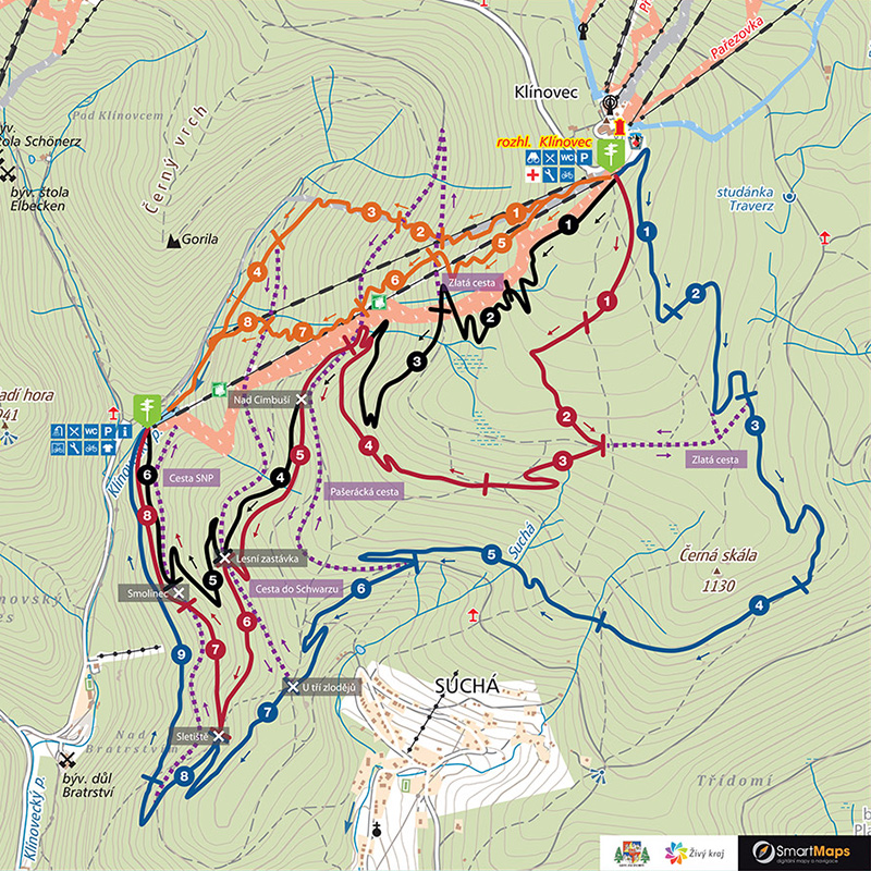 Trail Park Klinovec Map